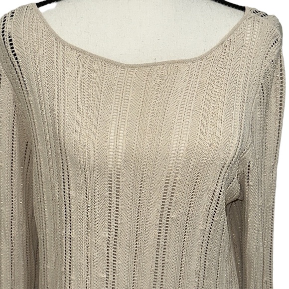 Adrienne Vittadini Beaded Sequin Sweater, L, NWT - Picture 3 of 10